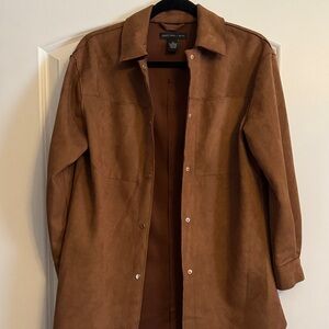 Joan Vass Brown Suede Jacket